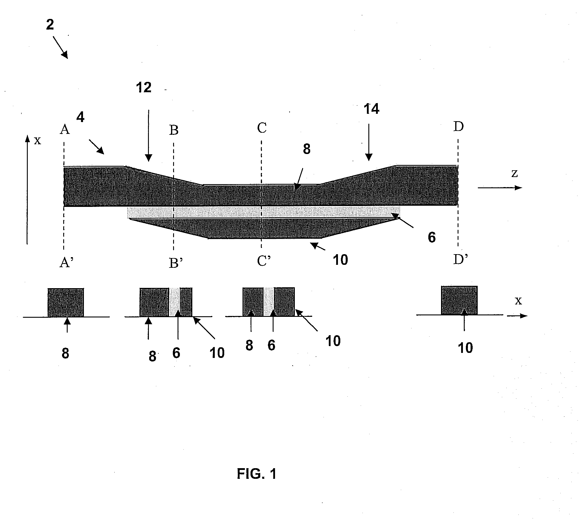 Mode transformers for low index high confinement waveguides