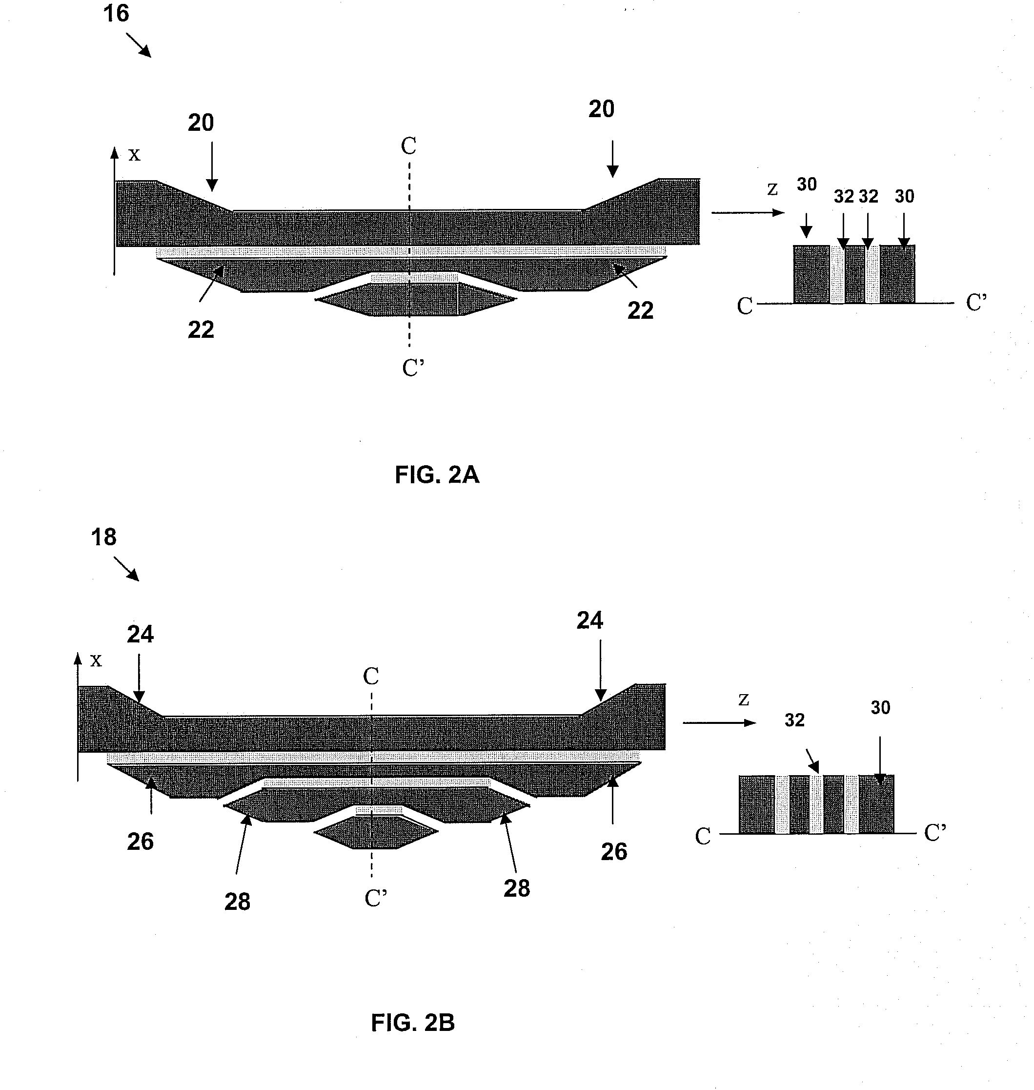 Mode transformers for low index high confinement waveguides