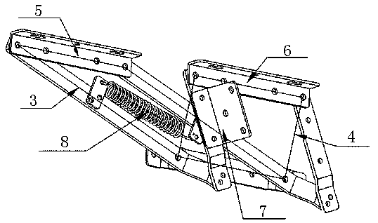 Sofa bed iron frame mechanism