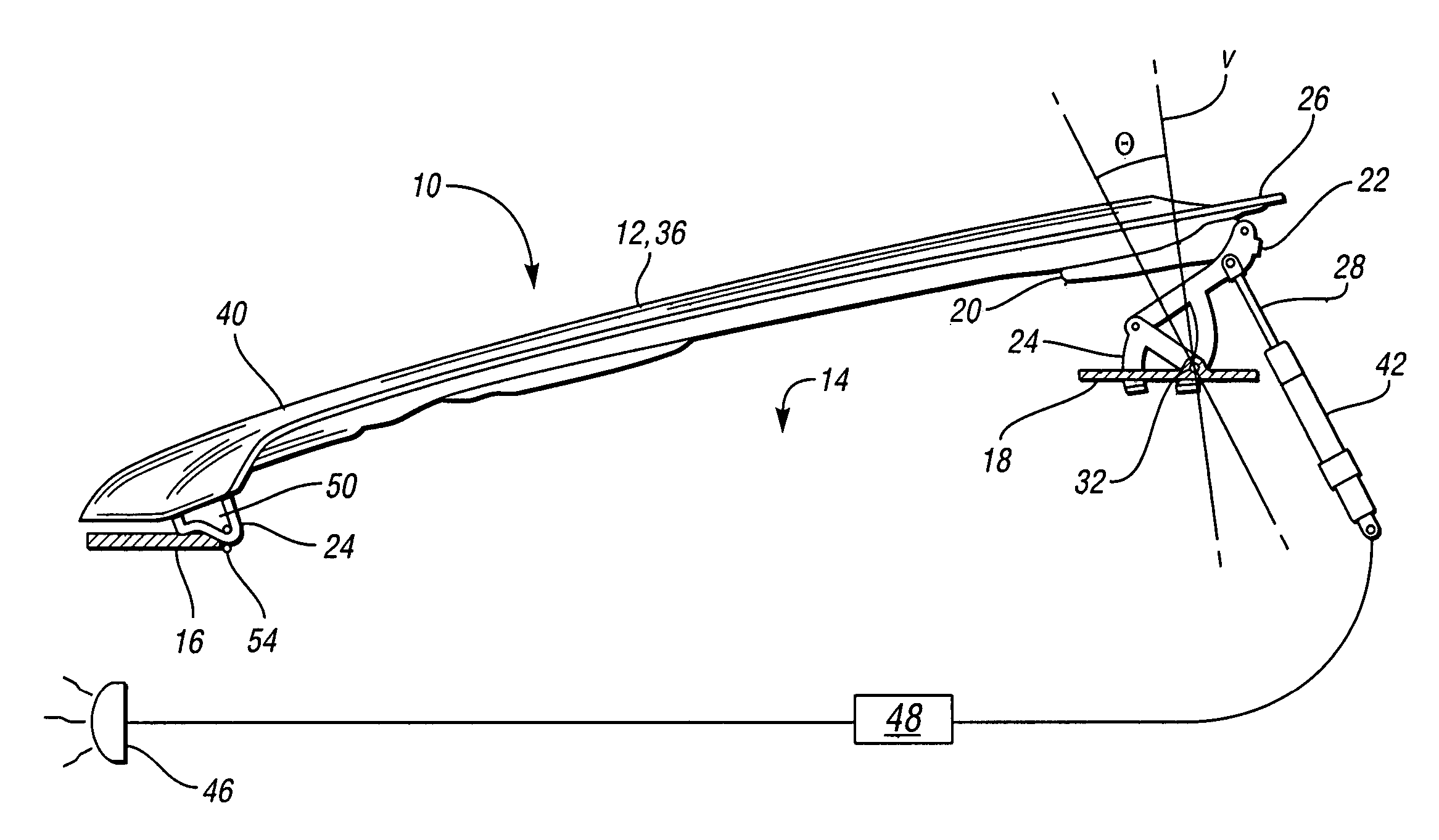 Vehicle hood assembly and method of elevating vehicle hood