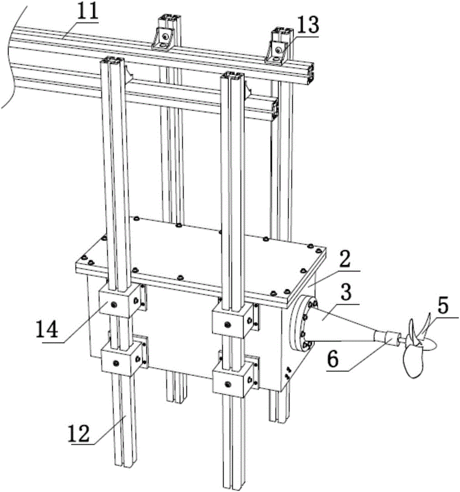 A small ship propeller thrust measuring device