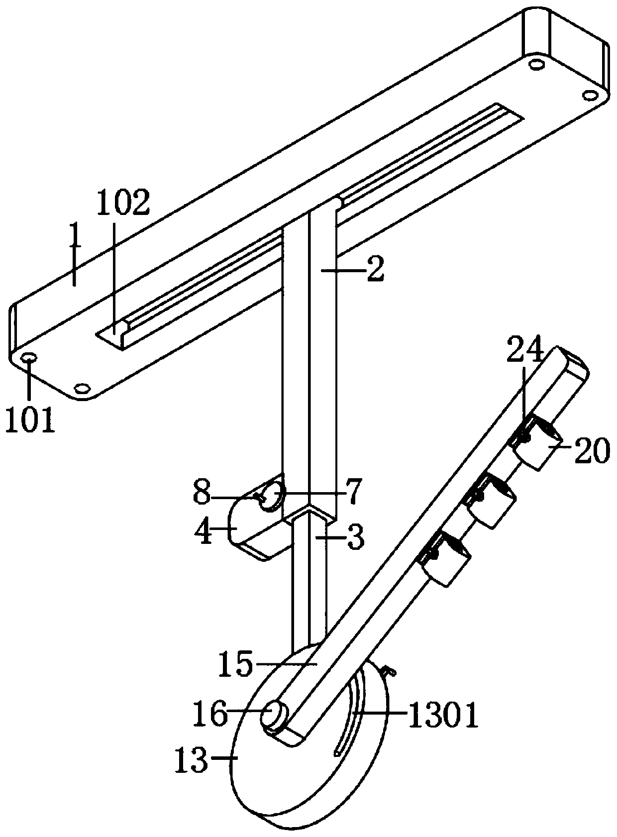 Medical chest tube fixing support for cardiothoracic surgical nursing