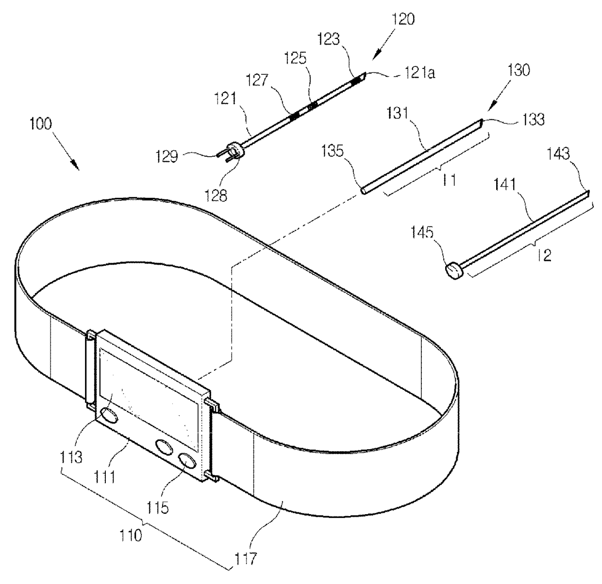 Device for measuring urinary detrusor pressure