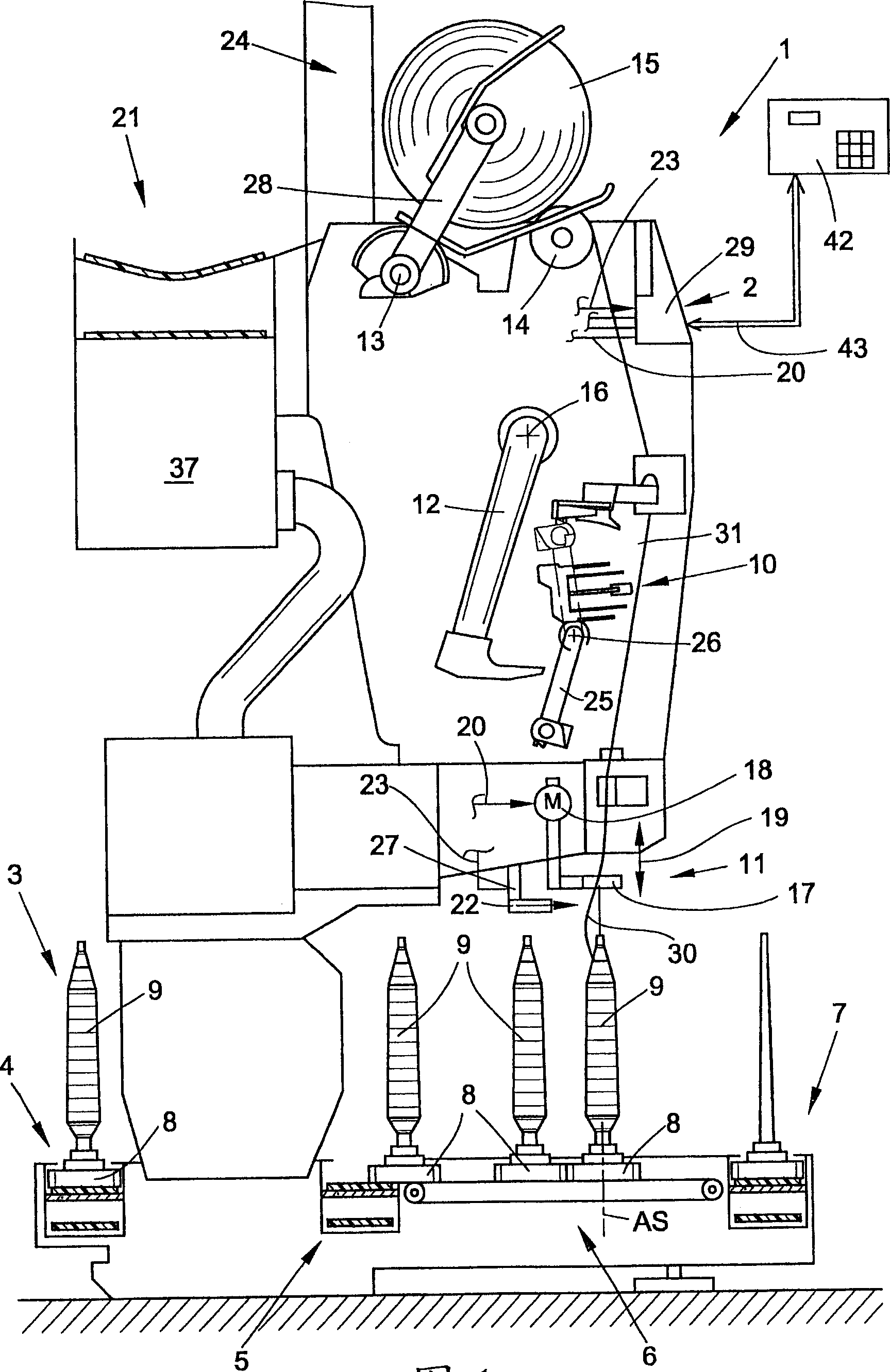 Modified device for withdrawing yarn of automatic cross-winding apparatus