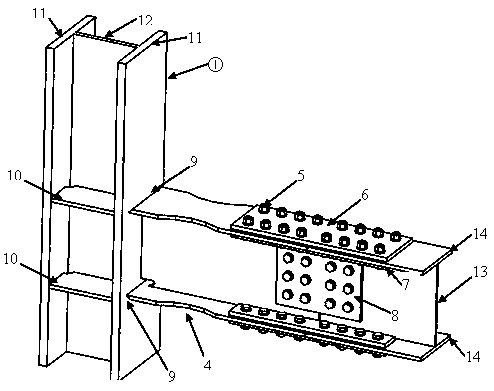 Assembly type bone-shaped shock-resistance node