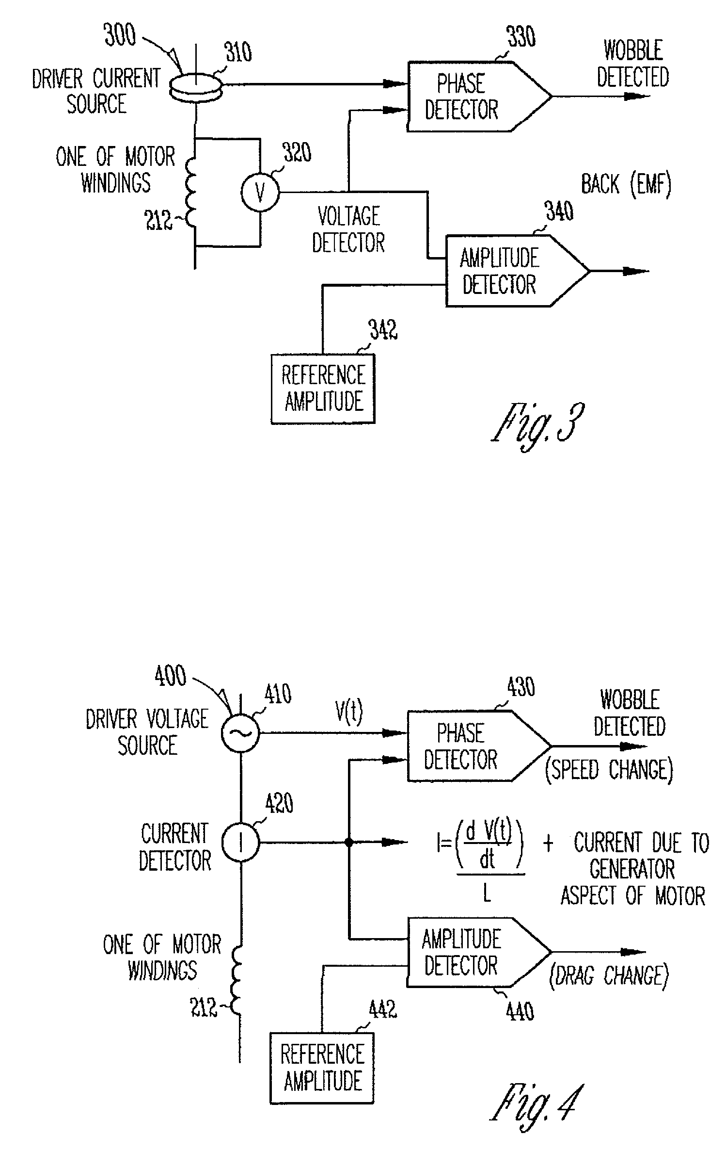 Method of CD/DVD vibration detection by monitoring motor conditions