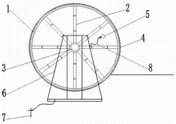 Grounding device convenient to carry for insulation wire pay-off rack