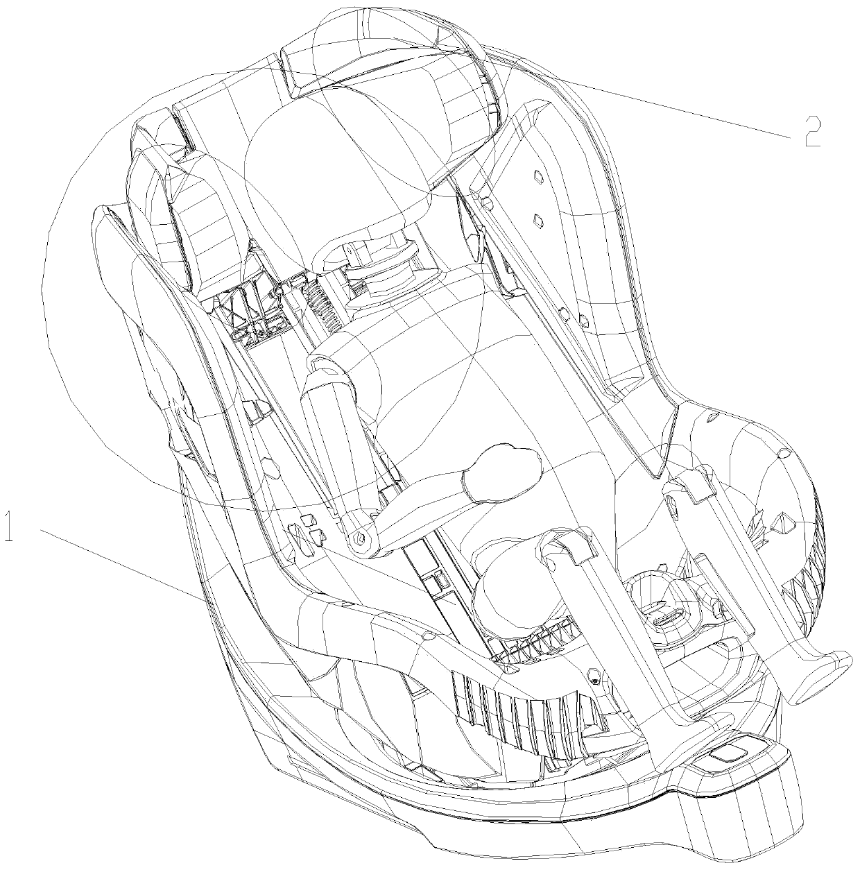 Automobile safety seat with intelligent and adjustable head support height and head support height adjusting method