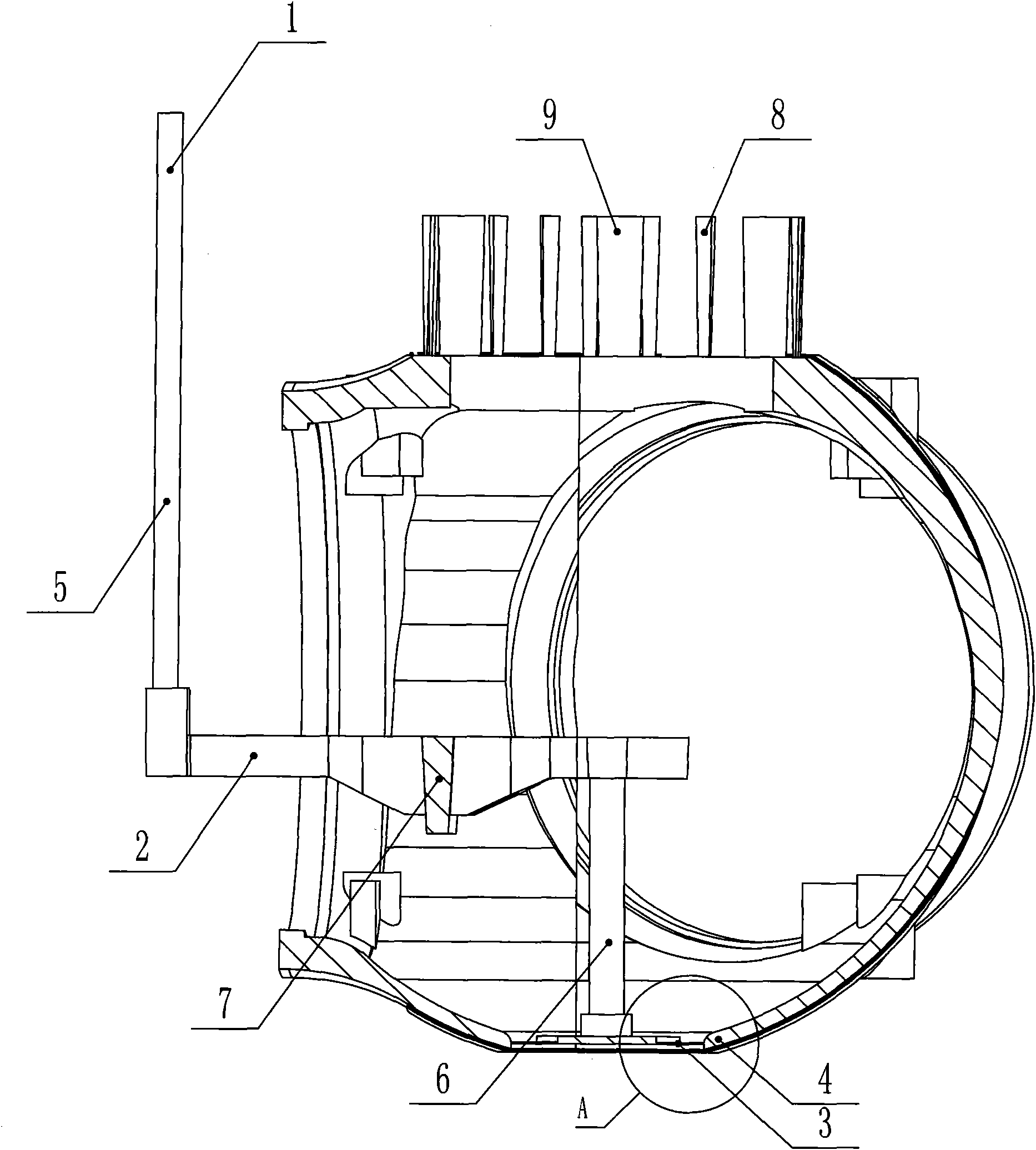 Method for casting hub casts of aerogenerators