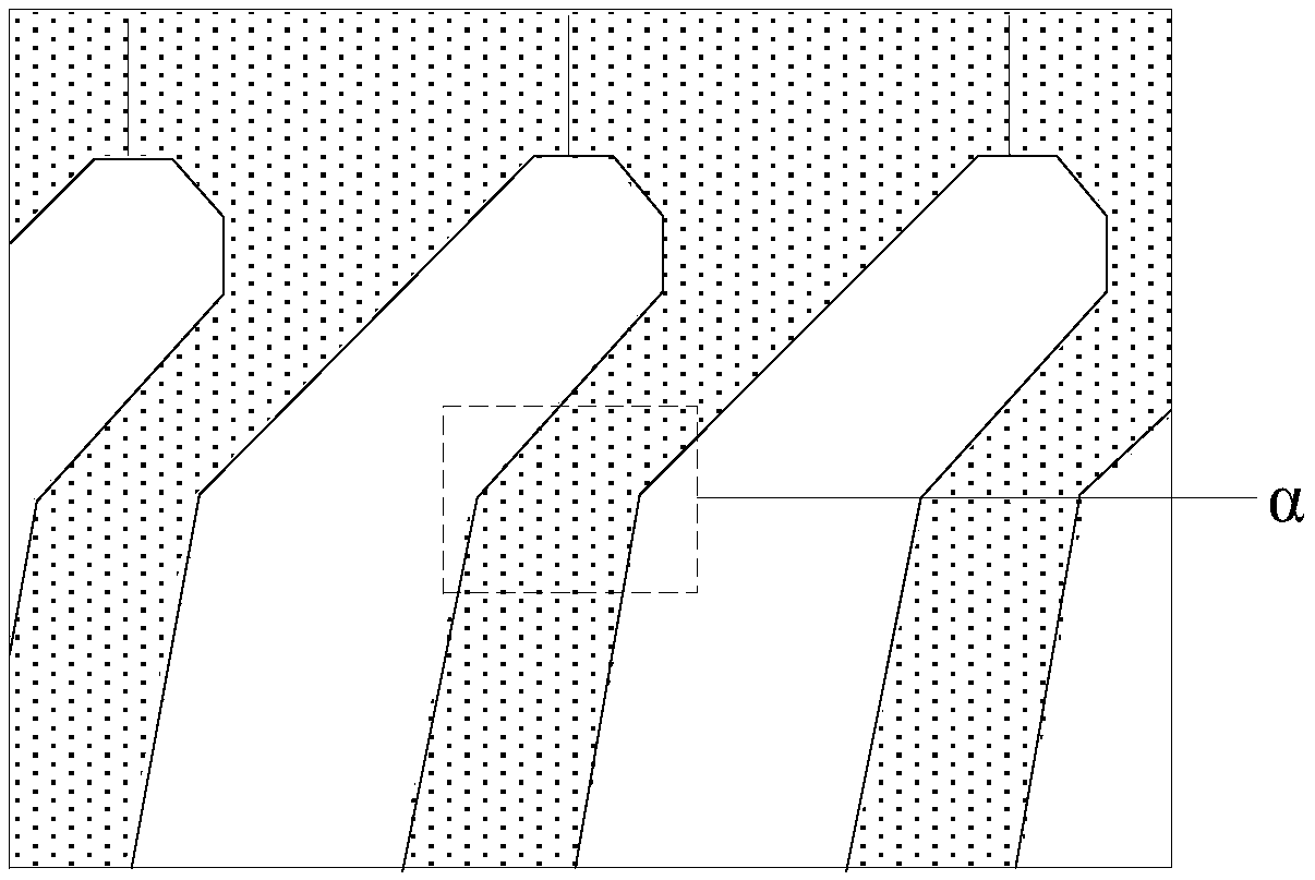 Mask for manufacturing double-domain electrode, double-domain electrode and display panel