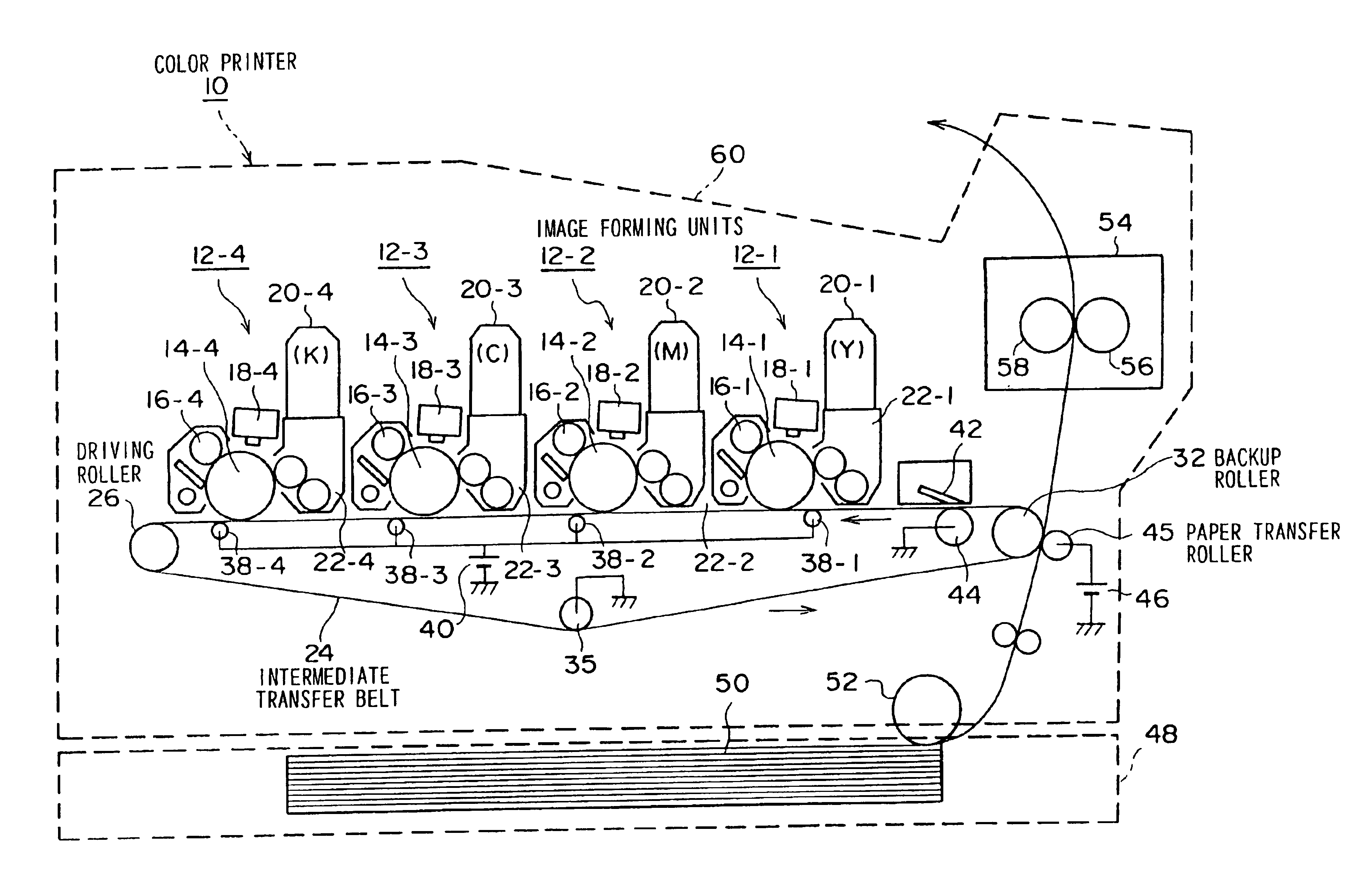 Color image forming method and color image forming device