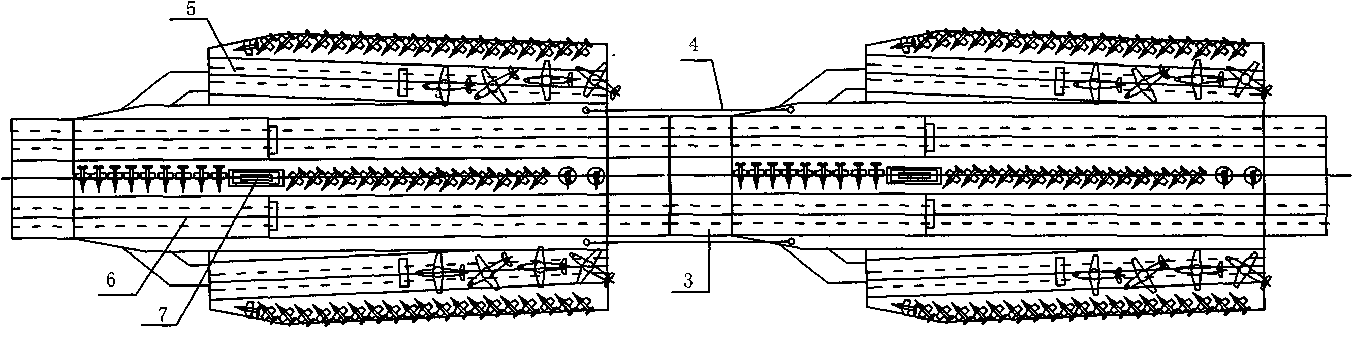 End-to-end double-aircraft carrier battle group