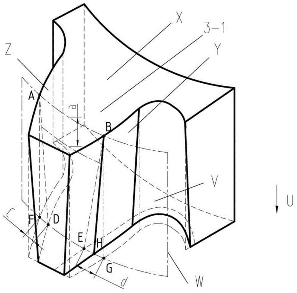 Design method of large axial modification amount gear and large axial modification amount gear