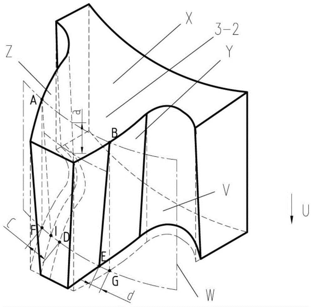 Design method of large axial modification amount gear and large axial modification amount gear