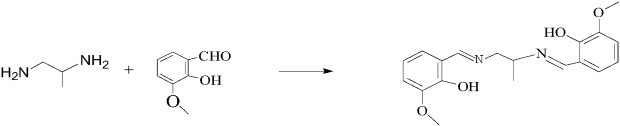 Preparation method of 1,2-diaminopropane o-vanillin double-Schiff base corrosion inhibitor