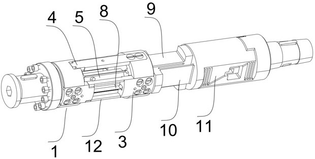 High-sensitivity rod type six-component wind tunnel test balance inlaid with different materials