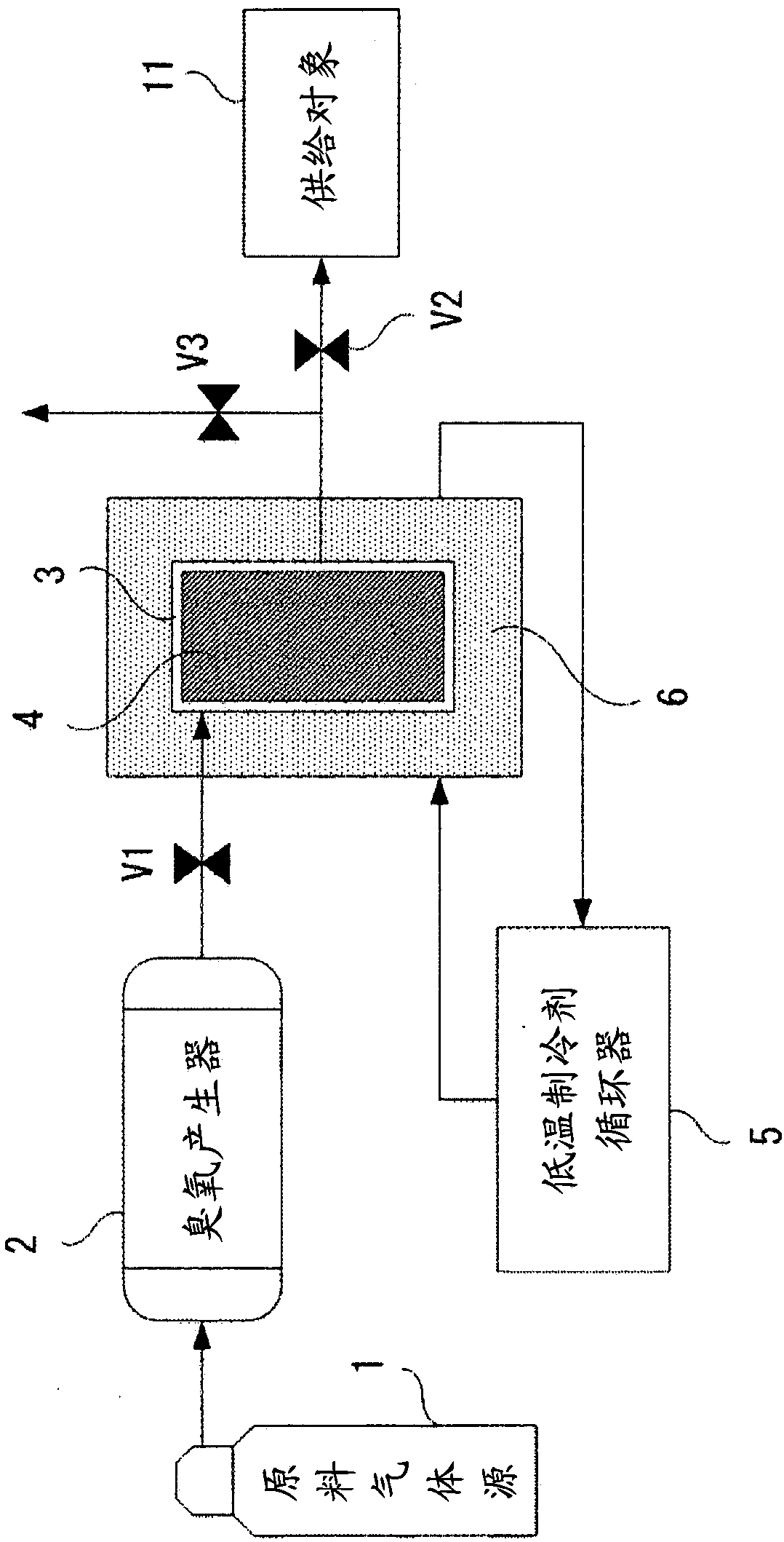 Ozone supply device and ozone supply method