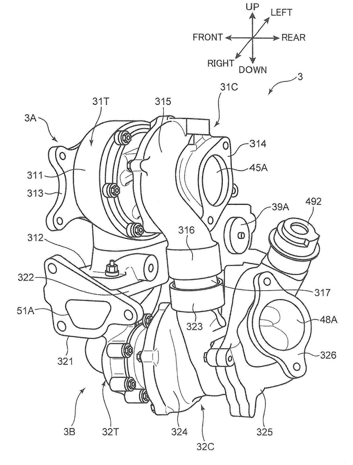 Turbocharger engine