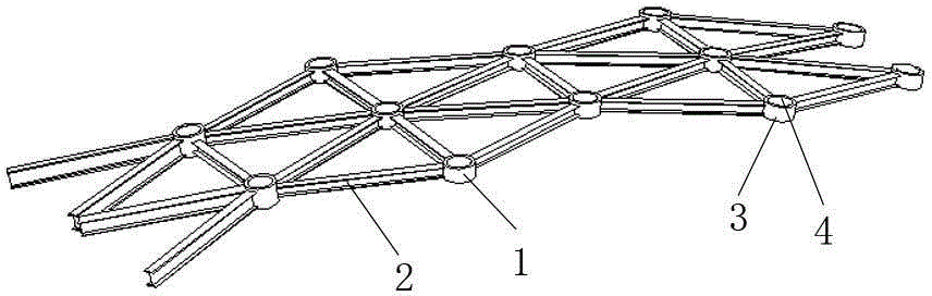 Single-layer latticed shell structure with drum type nodes, and assembly method