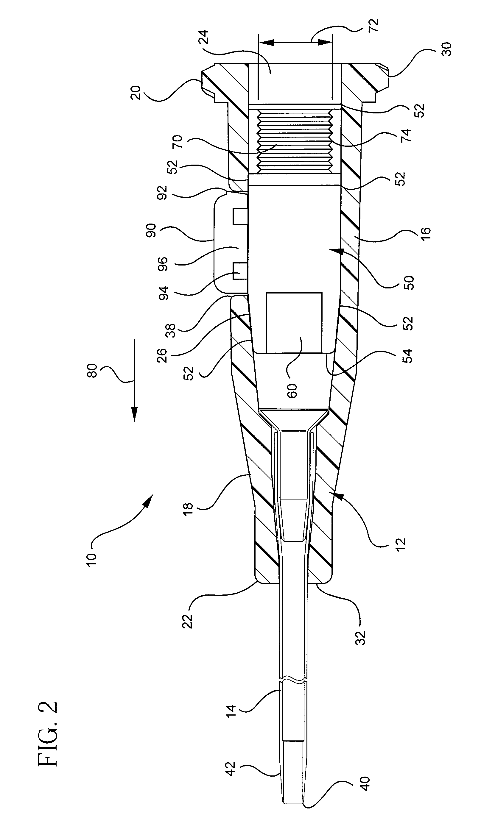 Push-button blood control