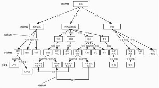 Method for establishing orthopedics department cloud image database based on orthopedics department knowledge graph