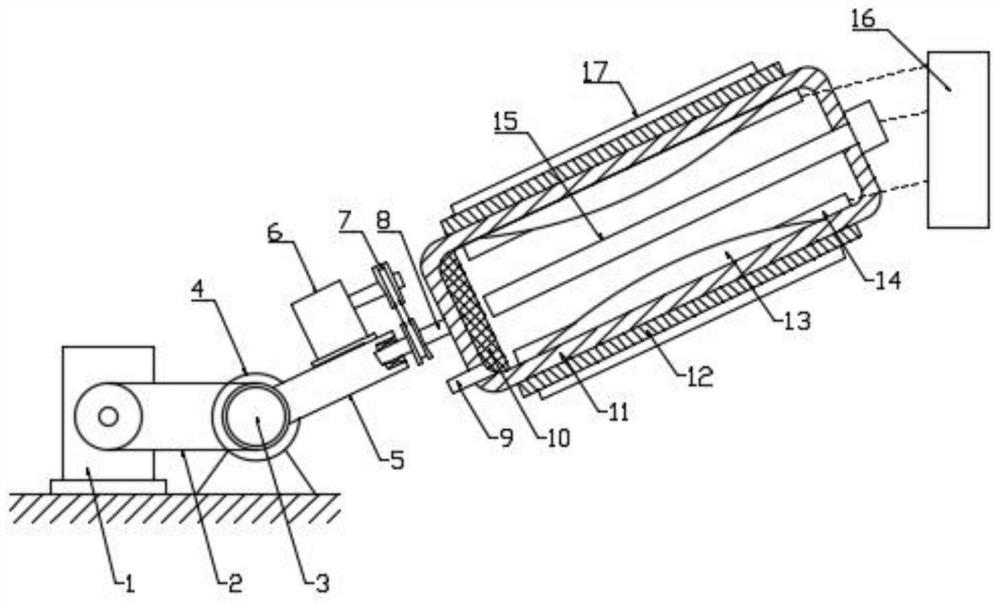 Device and method for recovering cadmium cotton through spin current electric field enhanced replacement