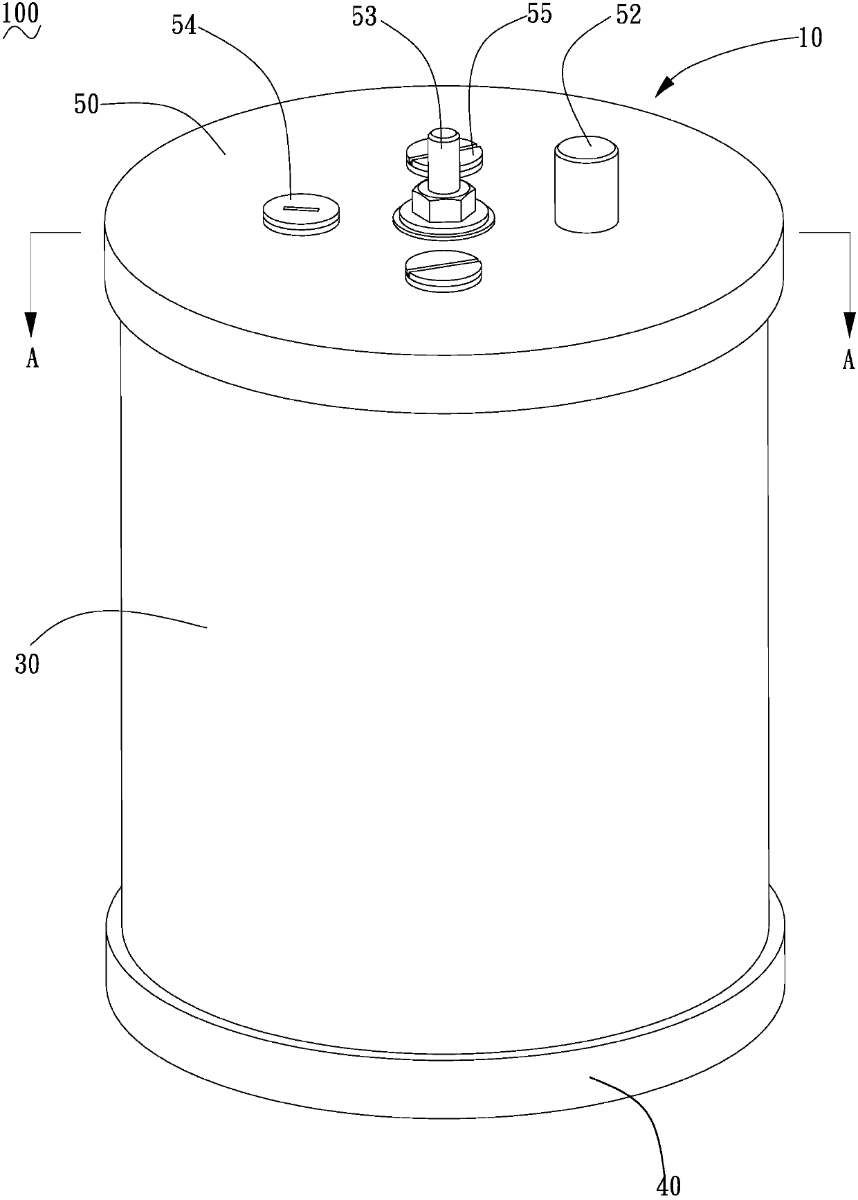 Lithium battery packaging shell and lithium battery