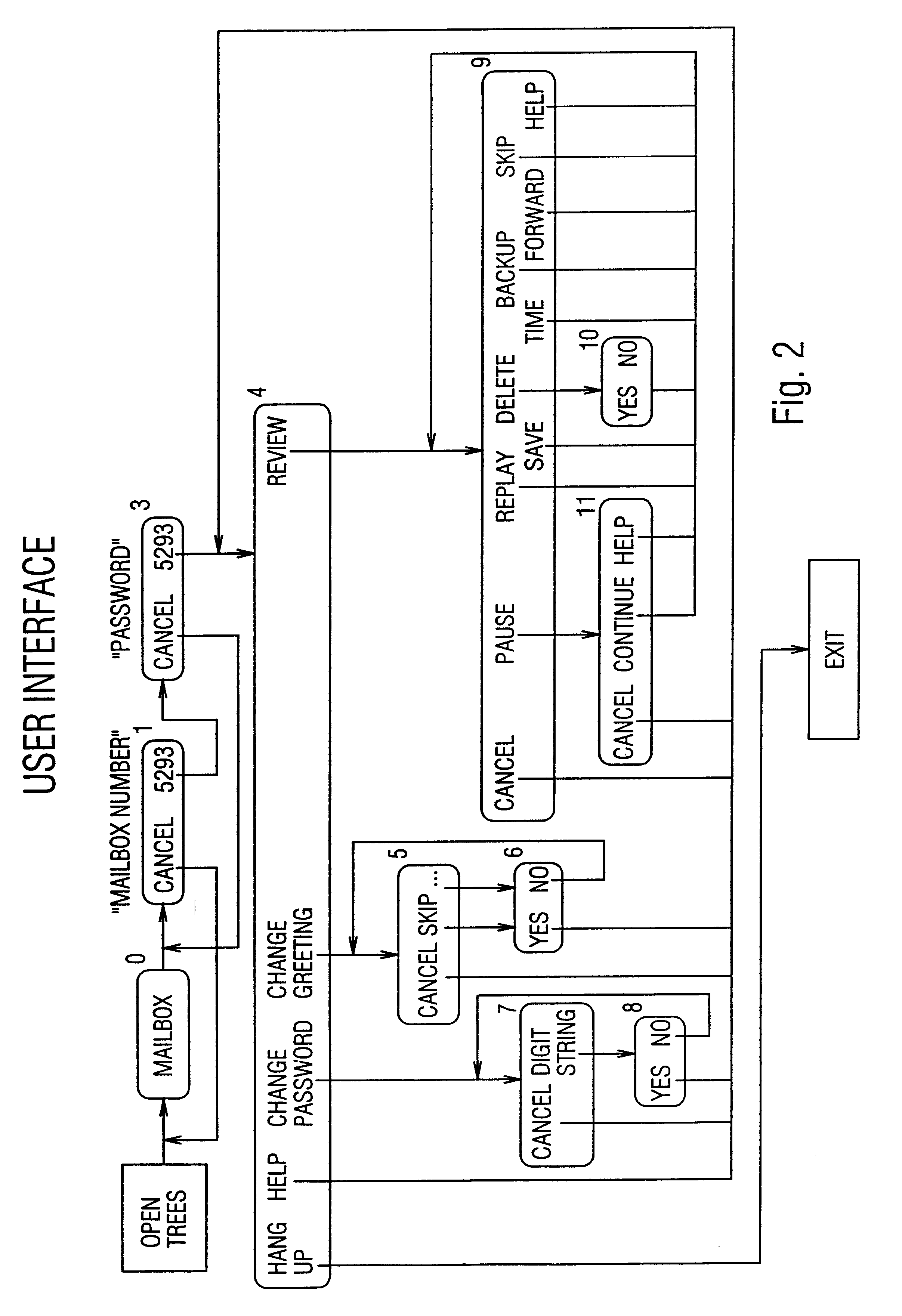 Speech-responsive voice messaging system and method