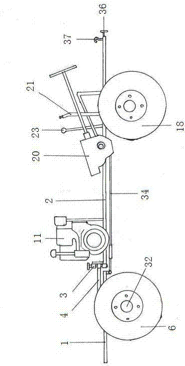 Eight-wheel drive mountain type load-carrying tractor