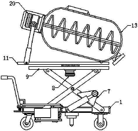 Movable stirring device used on construction site