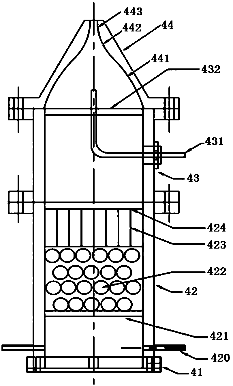 Bunsen burner with tapered flame burned and flame propagation speed measuring method