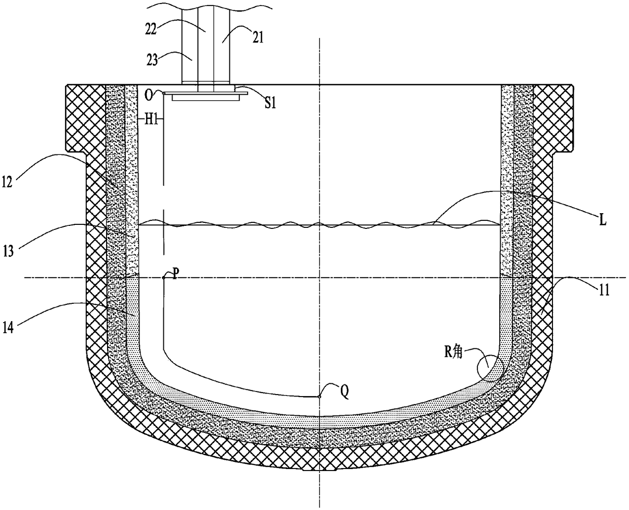 Semiconductor-level quartz crucible and production method thereof