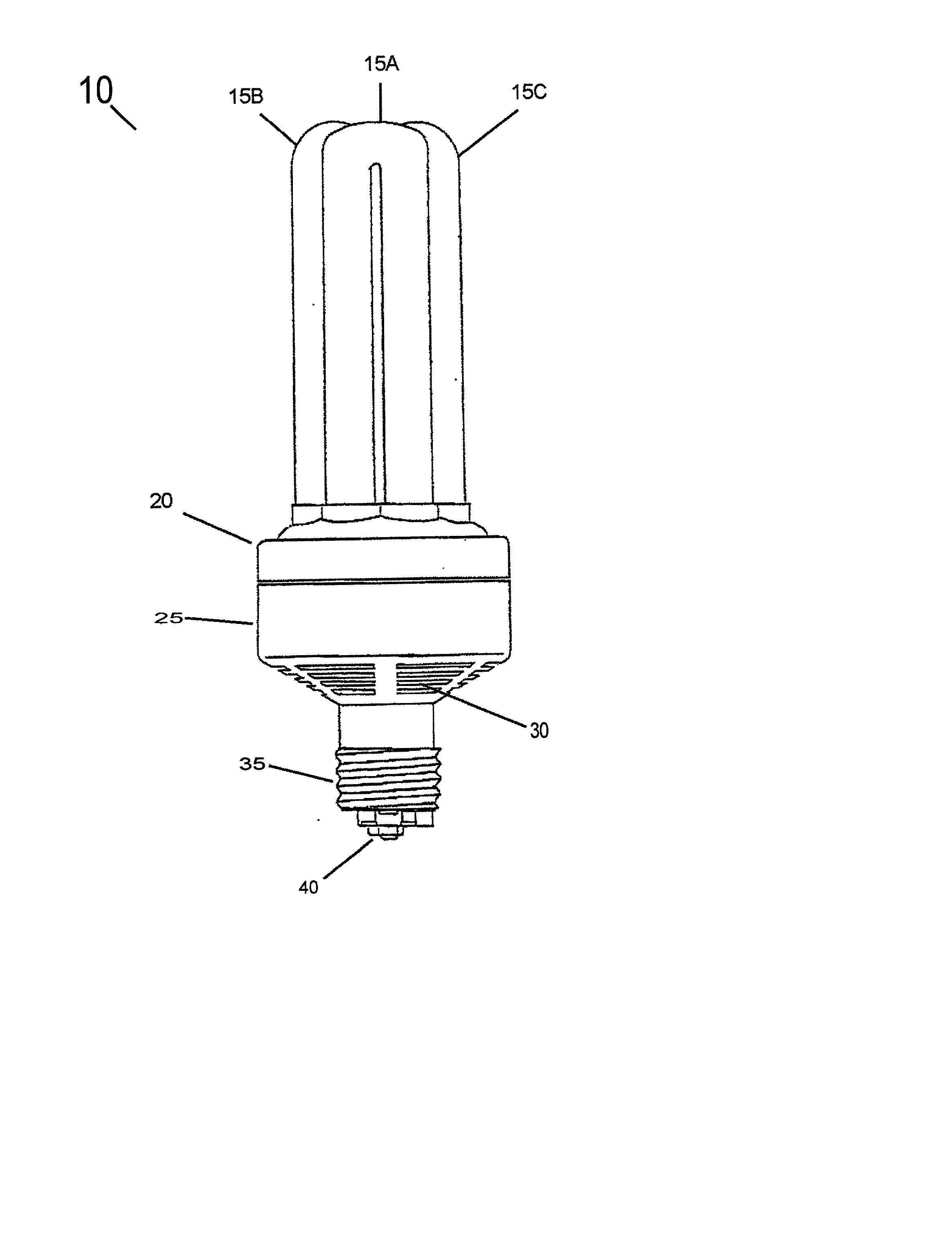 Dual-element 3-way compact fluorescent lamp