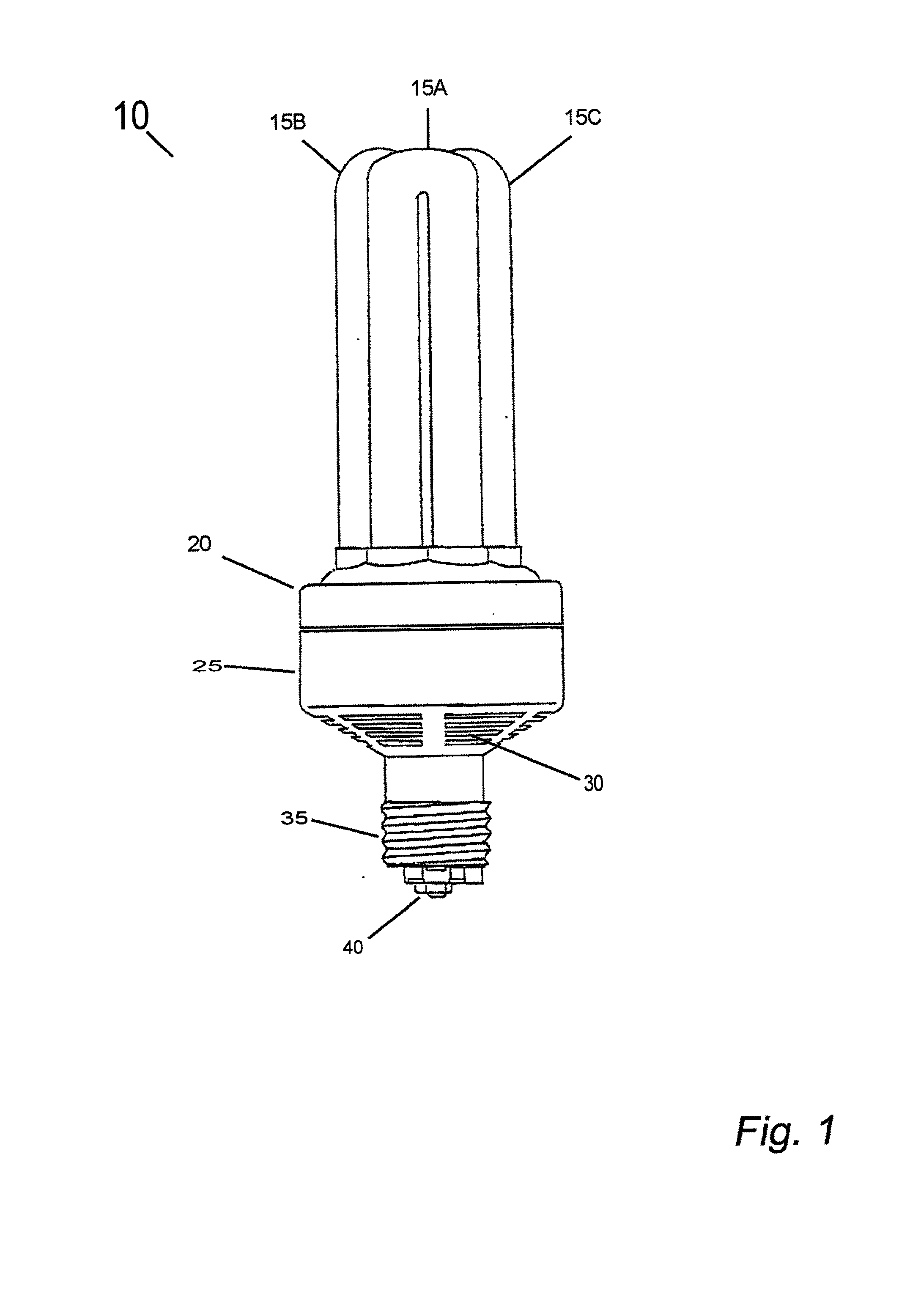 Dual-element 3-way compact fluorescent lamp