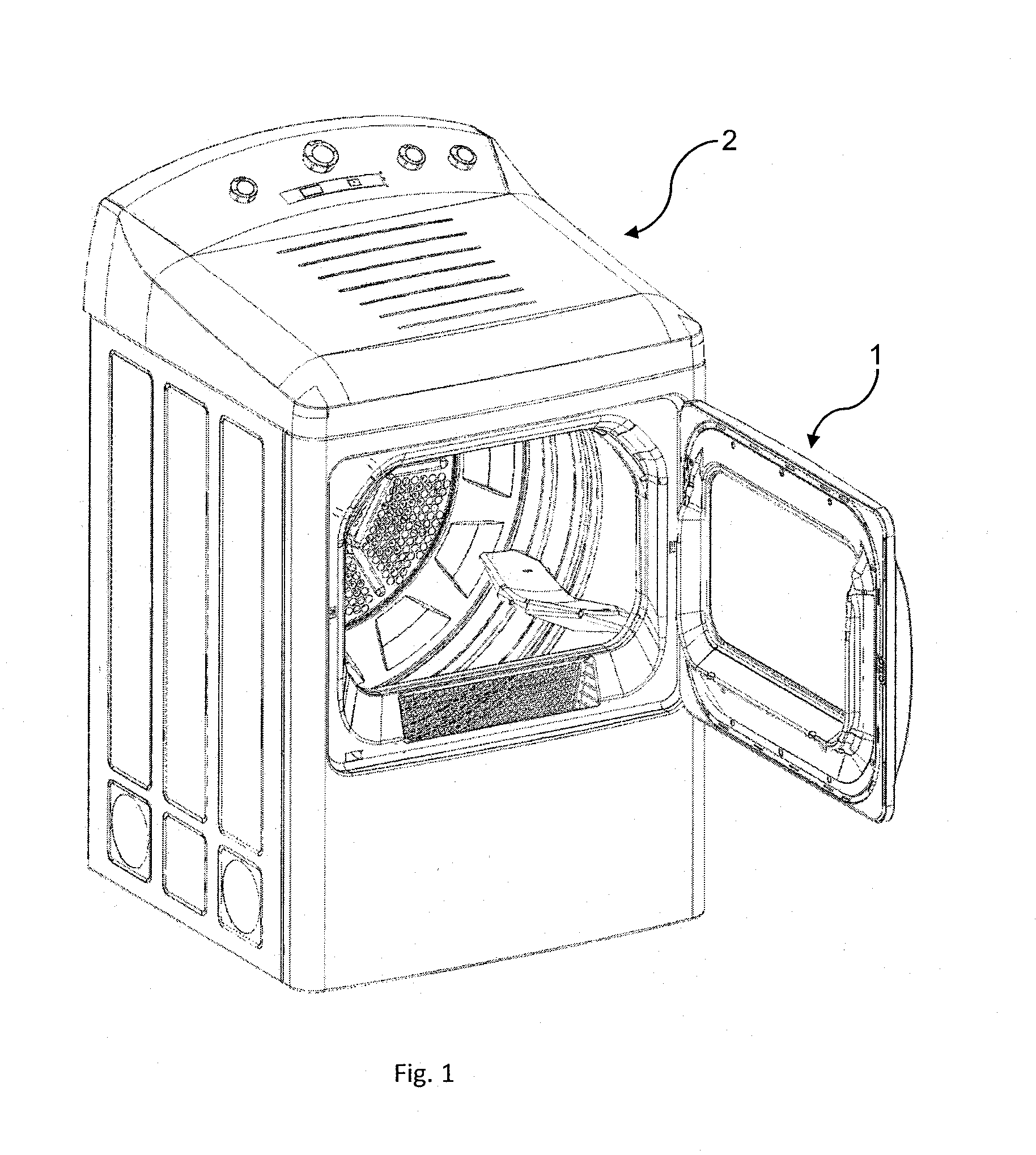 Door with Glass Pane for Dryer