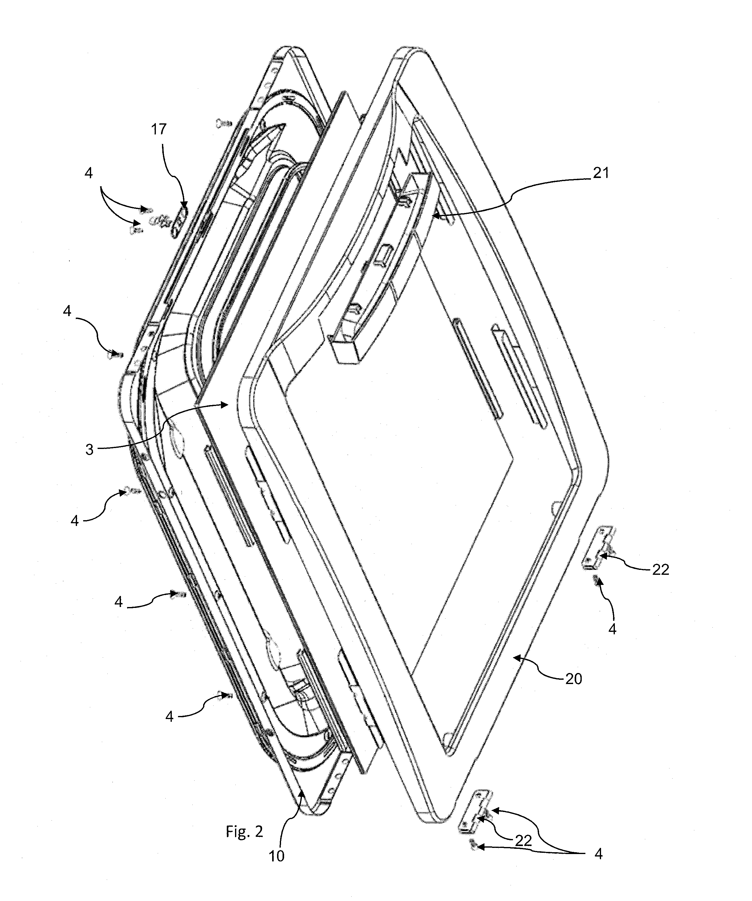 Door with Glass Pane for Dryer