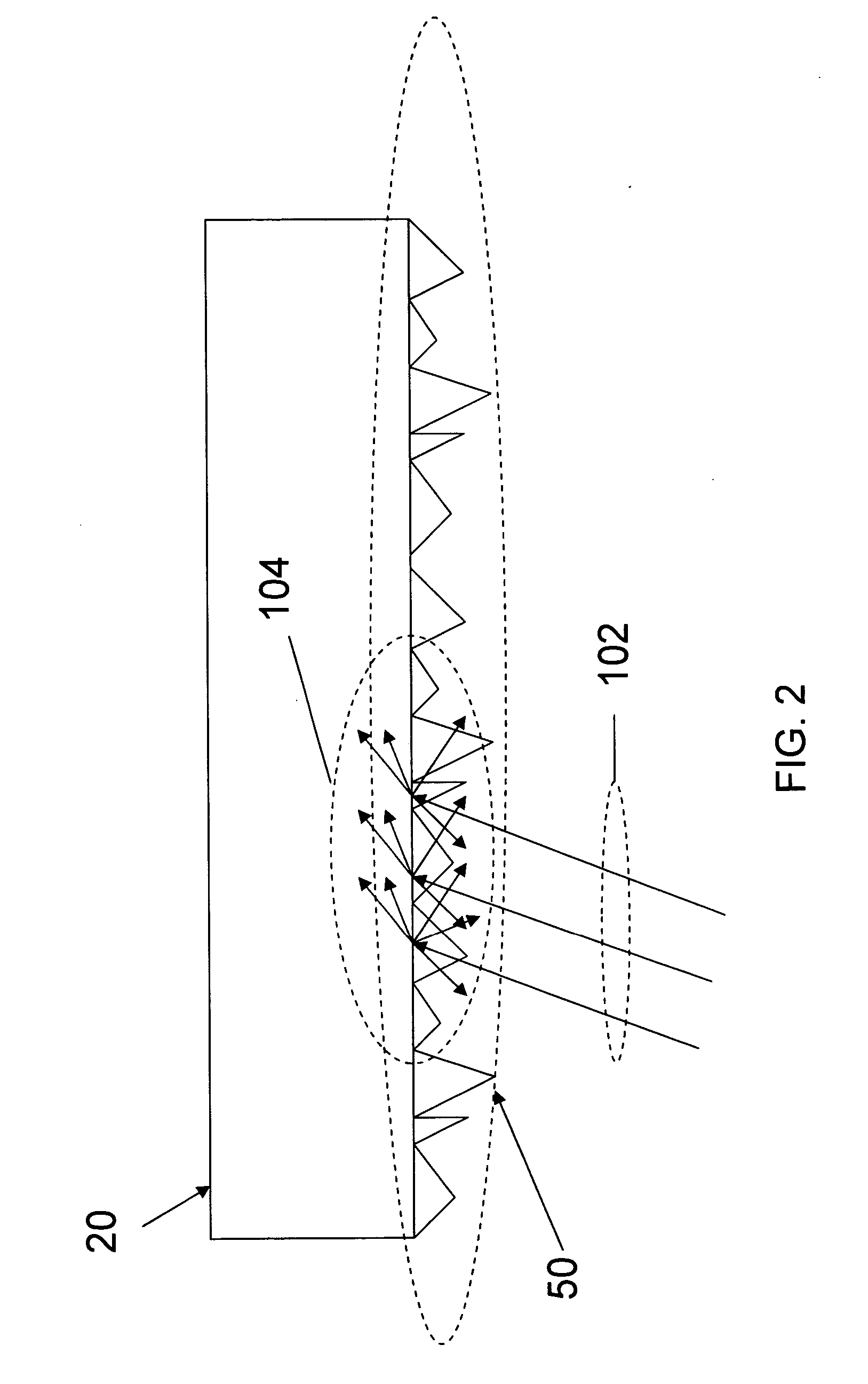 Method and apparatus for the elimination of interference fringes in an OLED device