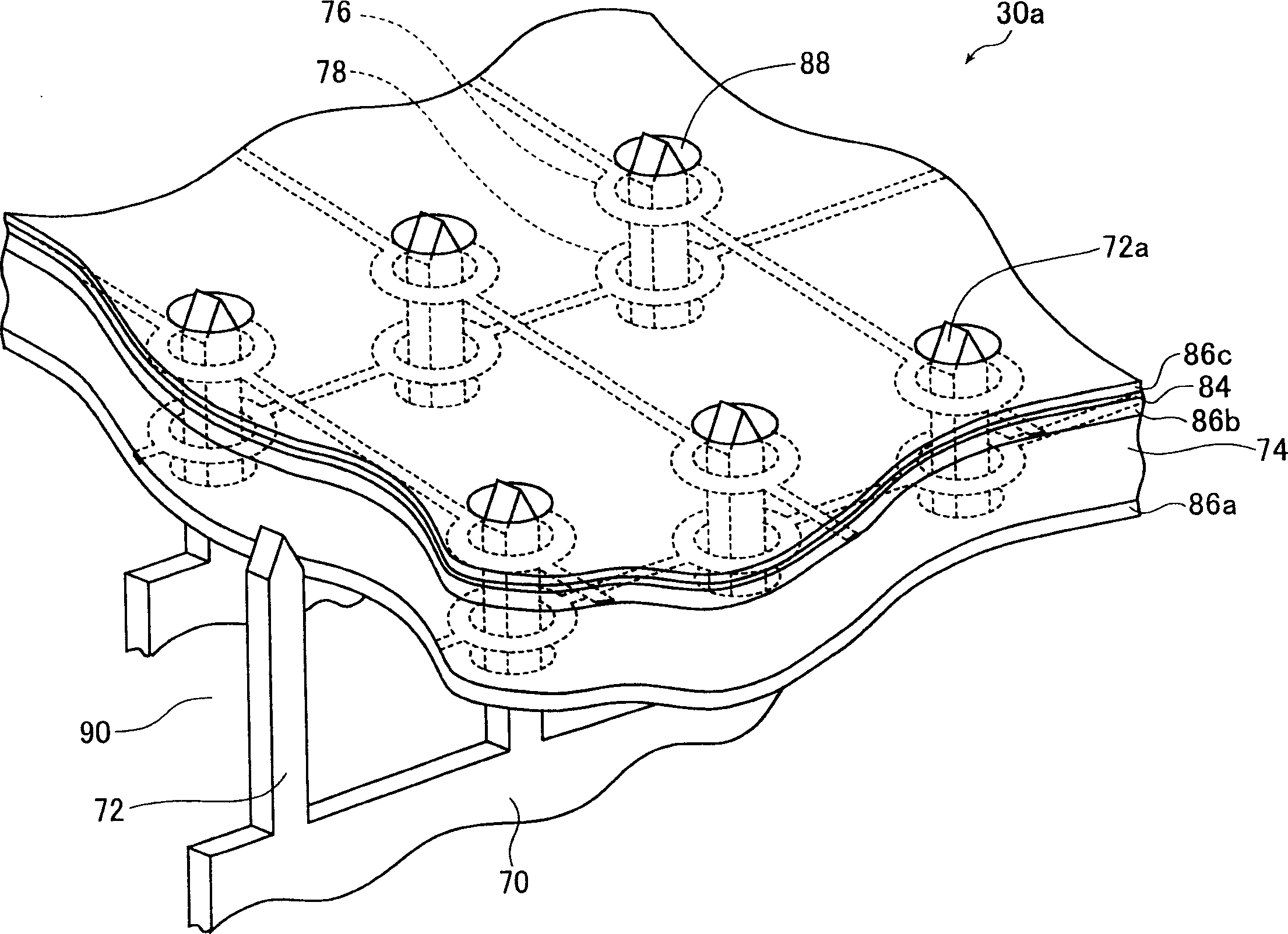 Ink jetting recording device