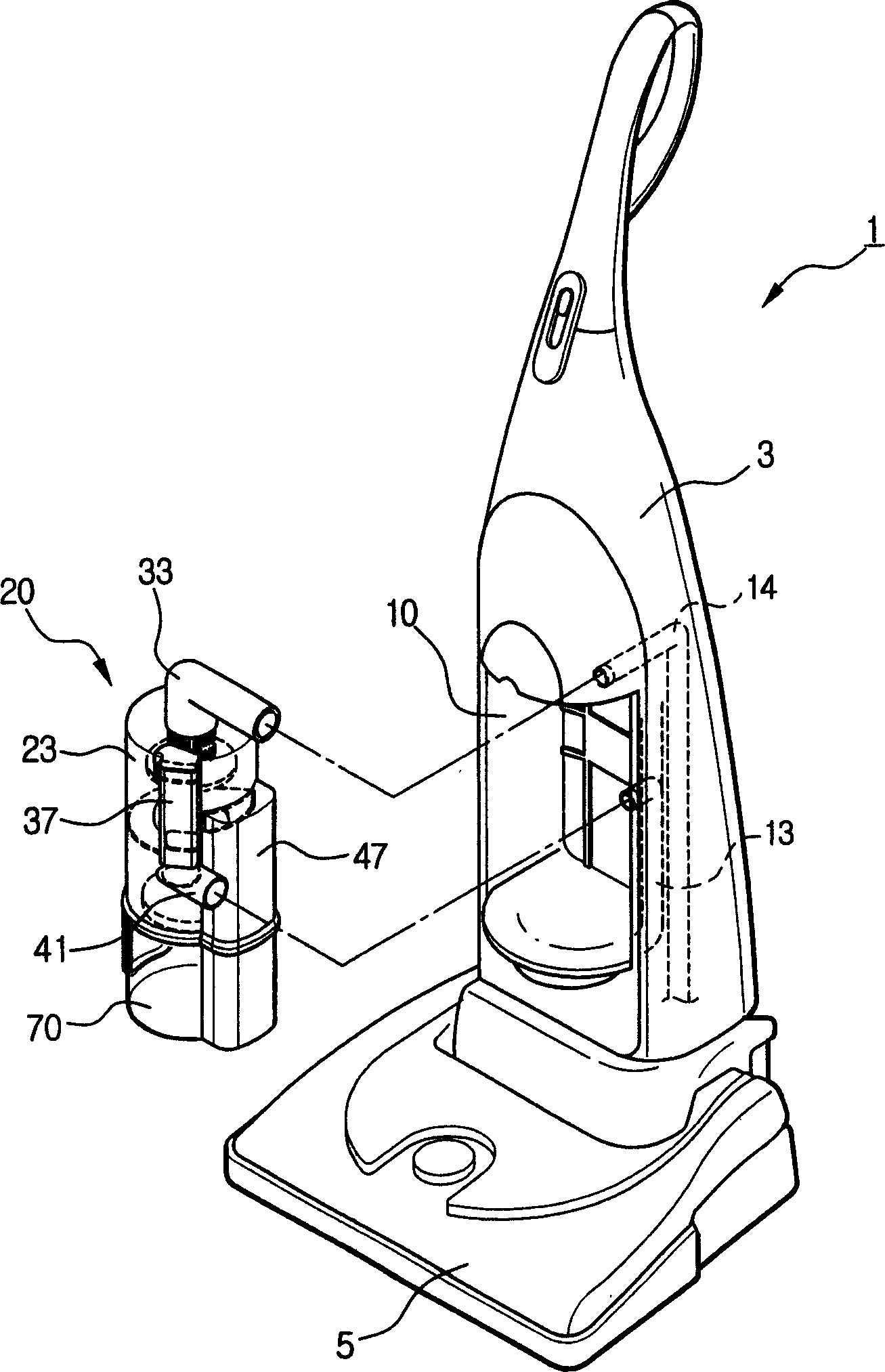 Cyclone type dust collecting apparatus of vacuum cleaner