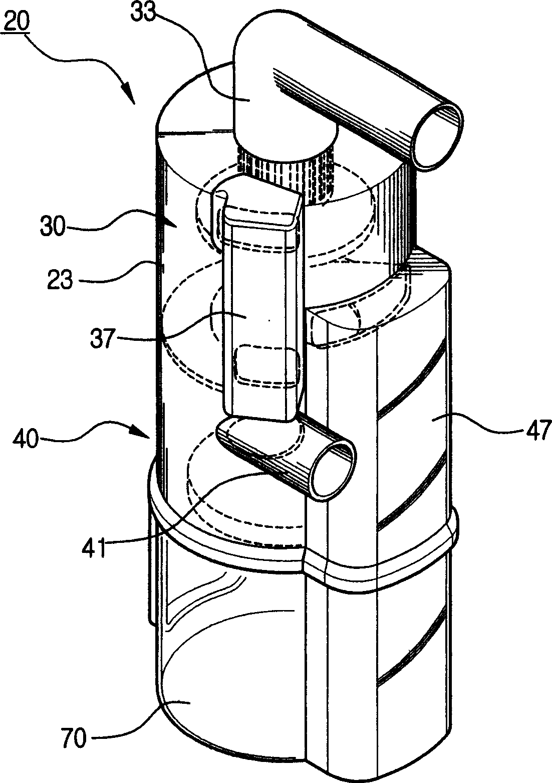 Cyclone type dust collecting apparatus of vacuum cleaner