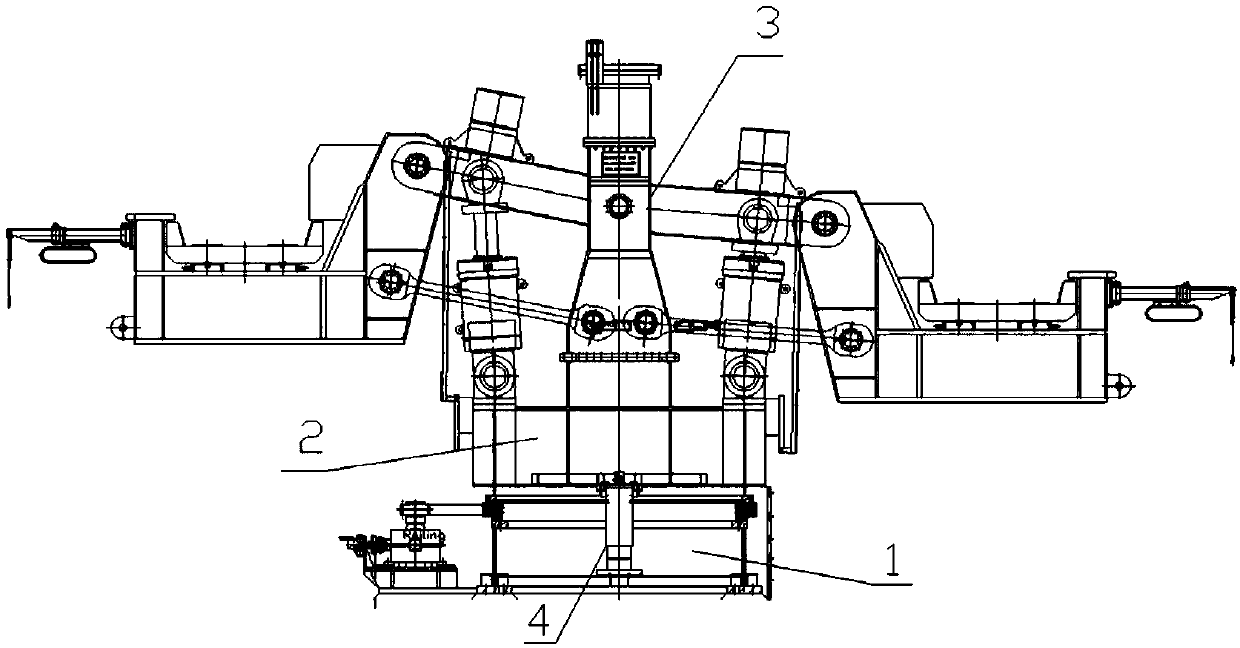 Continuous casting ladle turret hydraulic slip ring installing apparatus and method