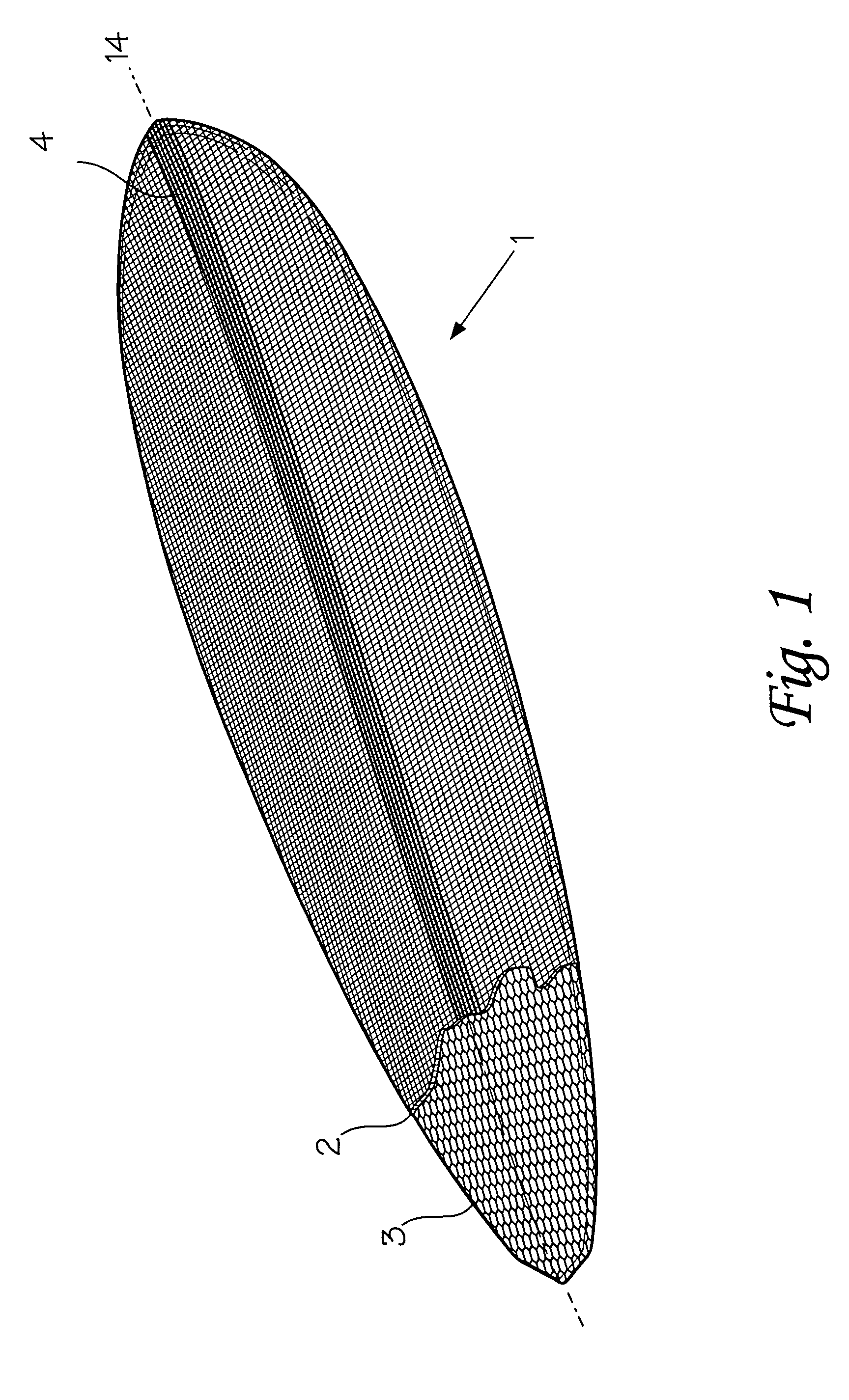 Surfboard having a skin of reinforced fabric