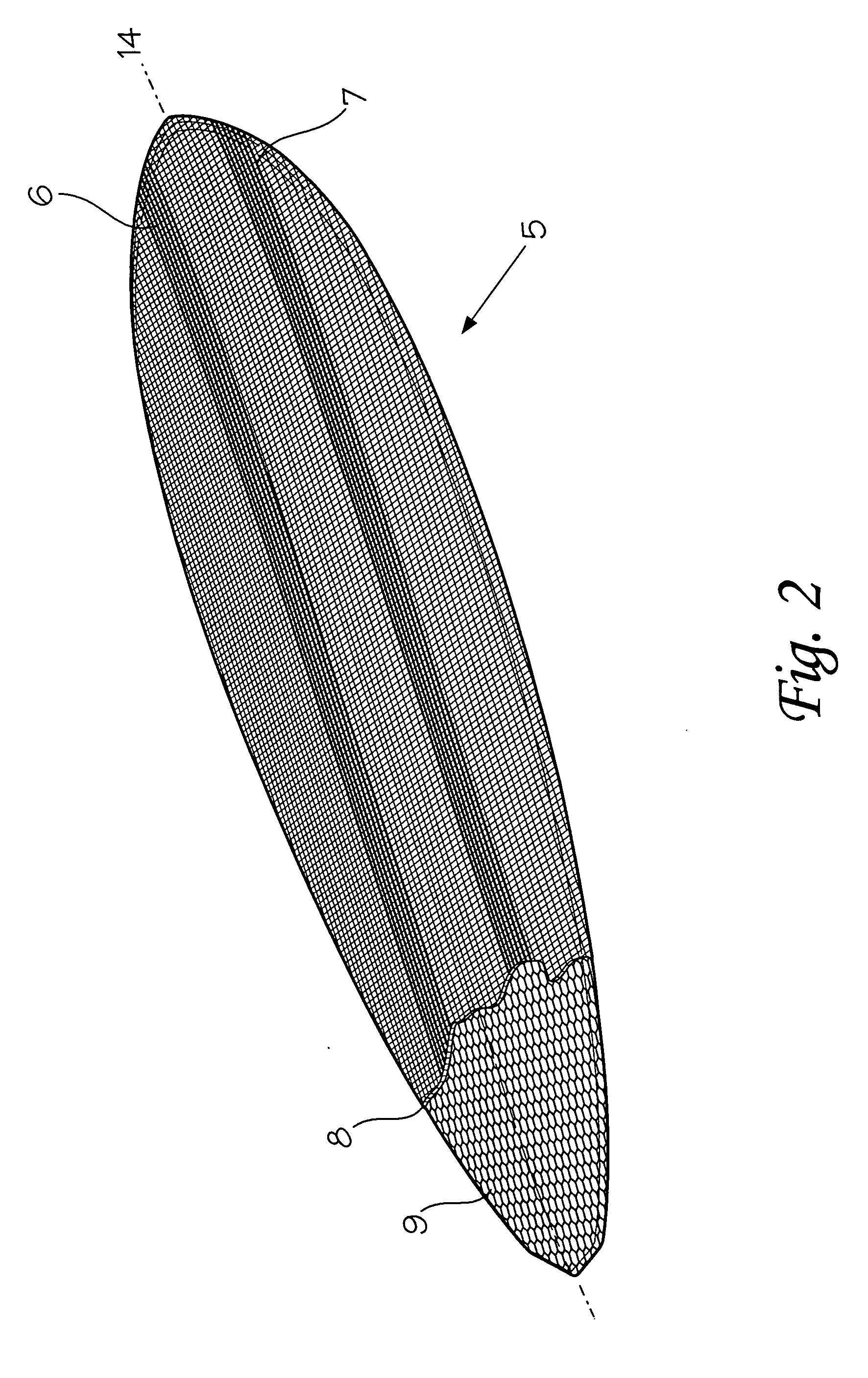 Surfboard having a skin of reinforced fabric