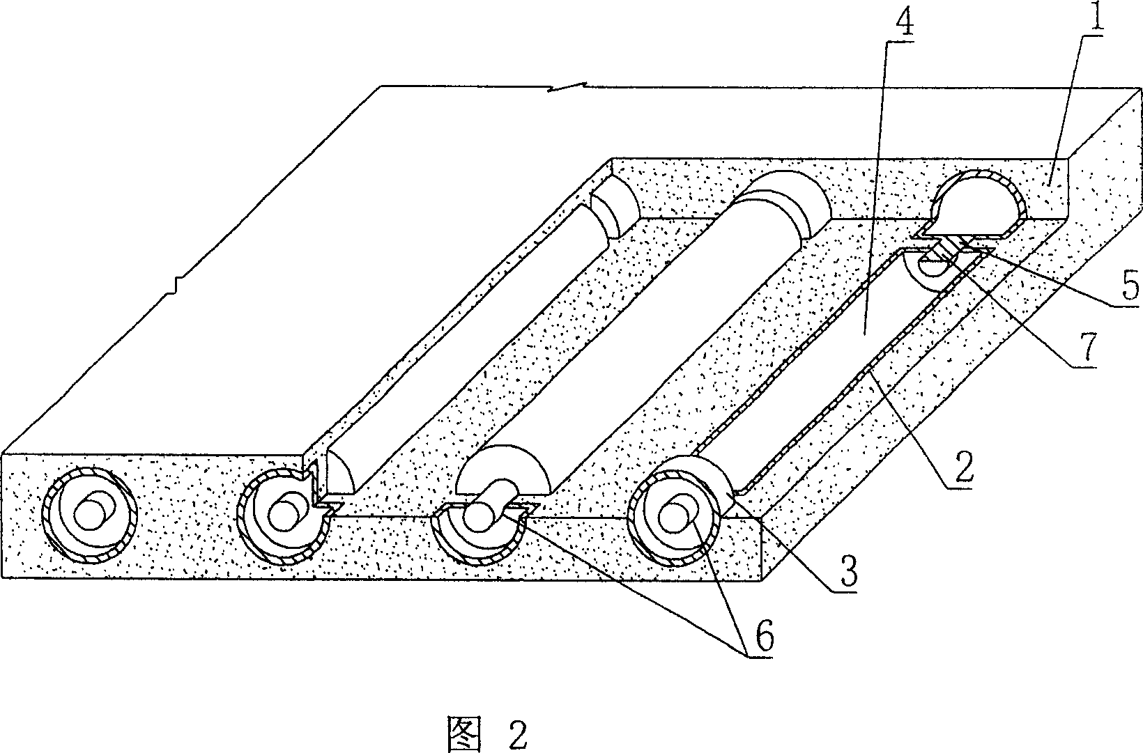 Hollow build cover of cast-in-situ reinforcing steel bar concrete