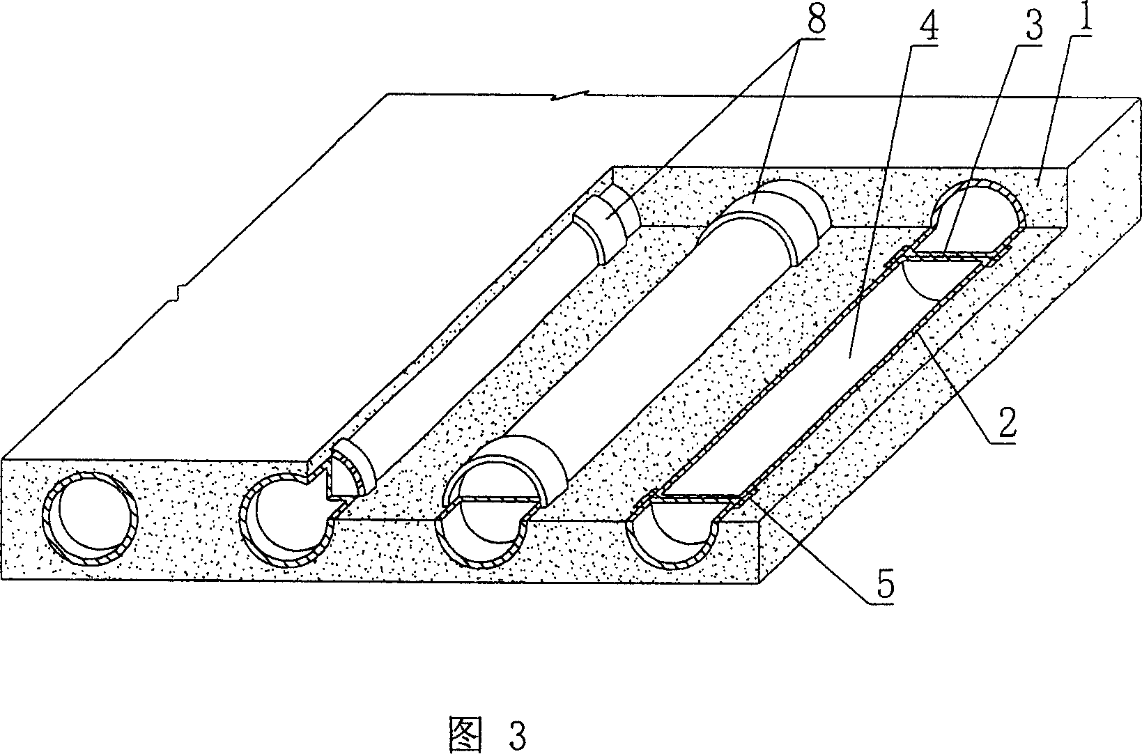 Hollow build cover of cast-in-situ reinforcing steel bar concrete