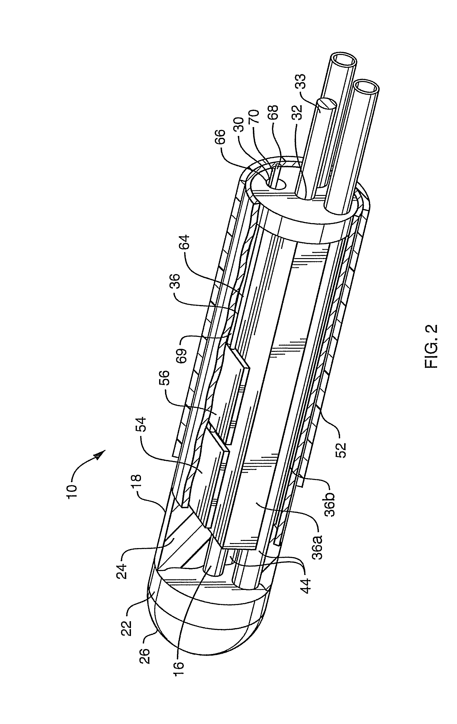 Radiometric heating/sensing probe