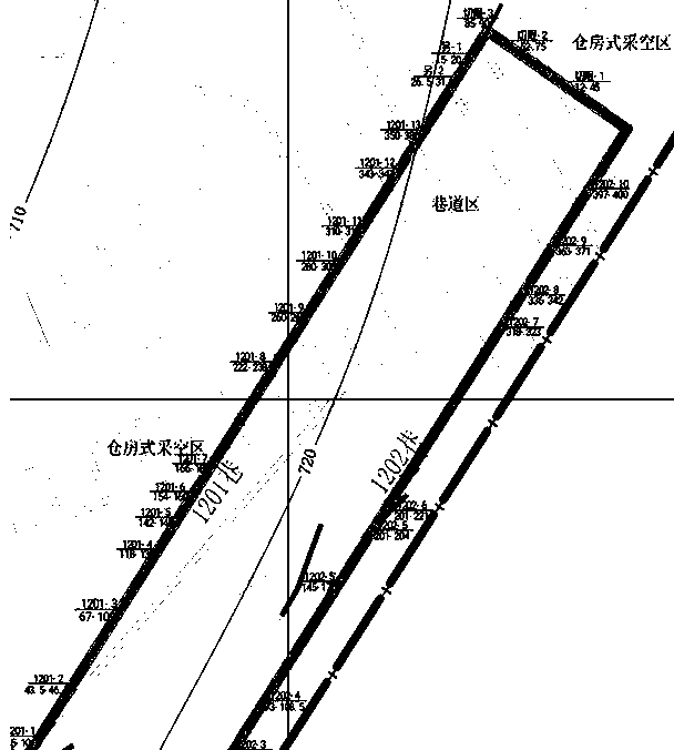 Multi-means complicated condition detection method of residual mining area