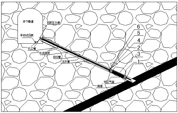 Method and device for quickly determining gas pressure of coal bed in downward superdeep borehole