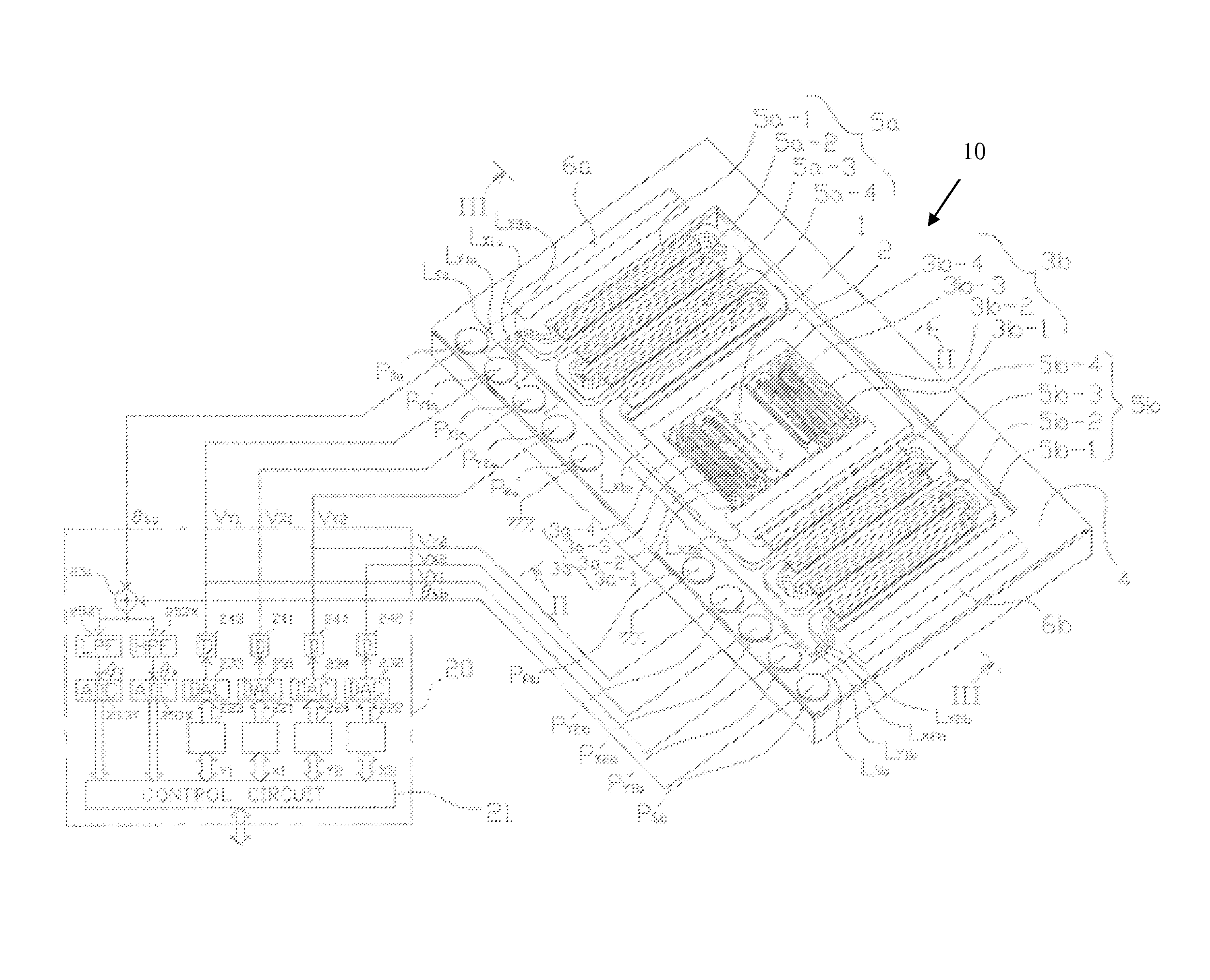 Optical deflector including piezoelectric sensor on fixed frame