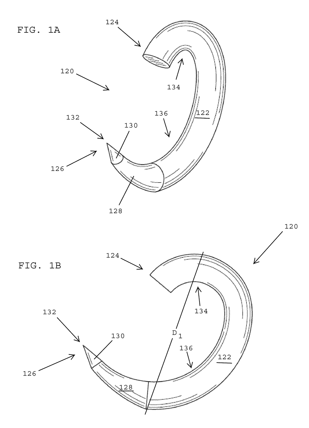 Curved surgical fasteners for securing prosthetic devices to tissue